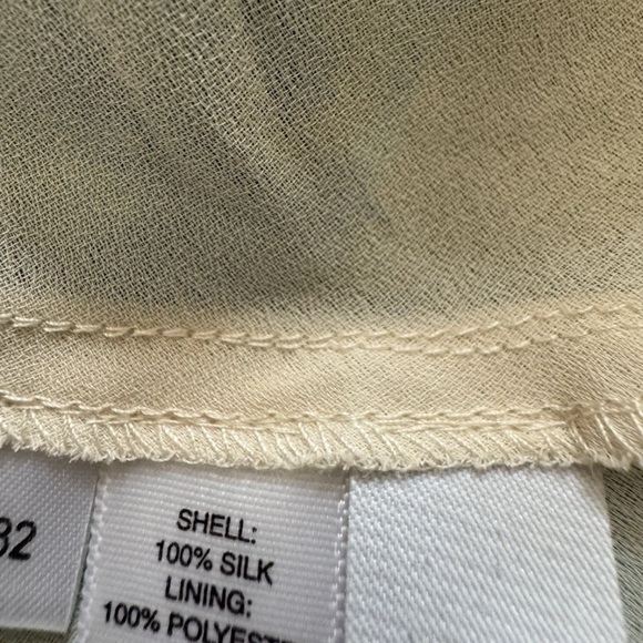 Ann Taylor Silk Slip Midi Dress 4 Blue Green Floral Cowl Neck Y2K Wedding Guest - Picture 7 of 7